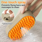 3‑in‑1 Electric Steam Pet Grooming Brush