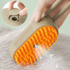 3‑in‑1 Electric Steam Pet Grooming Brush